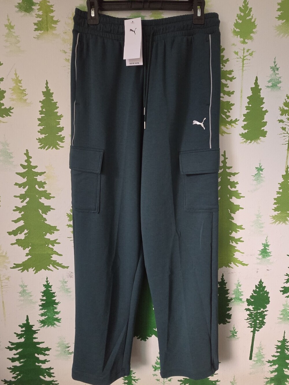 PUMA Mens Stretch Fabric Straight Relaxed Fit Active Cargo Pant